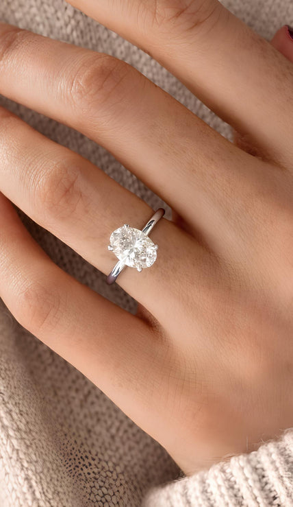 1 Carat Round Brilliant Lab Grown Diamond Prong Set Engagement Ring - Mivaan Fine Jewelry