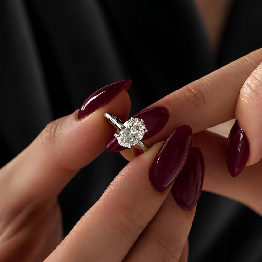 1 Carat Round Brilliant Lab Grown Diamond Prong Set Engagement Ring - Mivaan Fine Jewelry