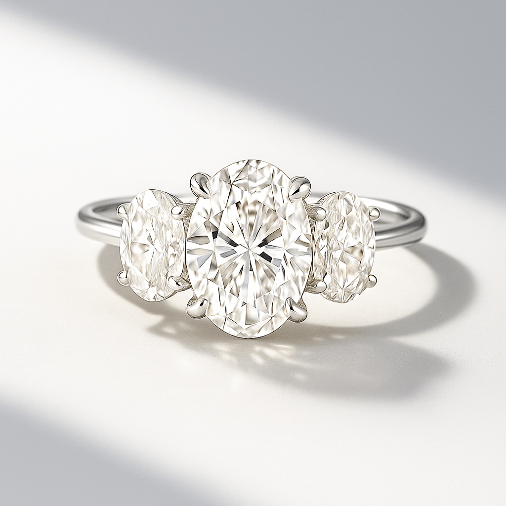 1.00 Carat Oval Cut Lab Grown Diamond Engagement Ring in 14K Gold - Mivaan Fine Jewelry