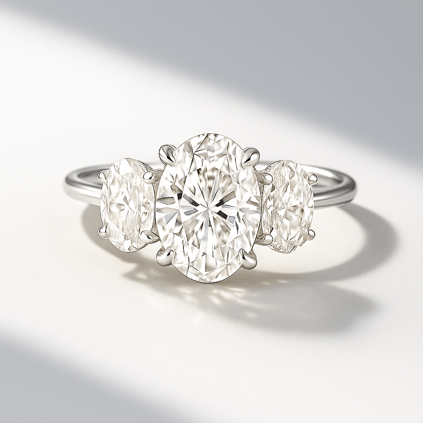 1.00 Carat Oval Cut Lab Grown Diamond Engagement Ring in 14K Gold - Mivaan Fine Jewelry