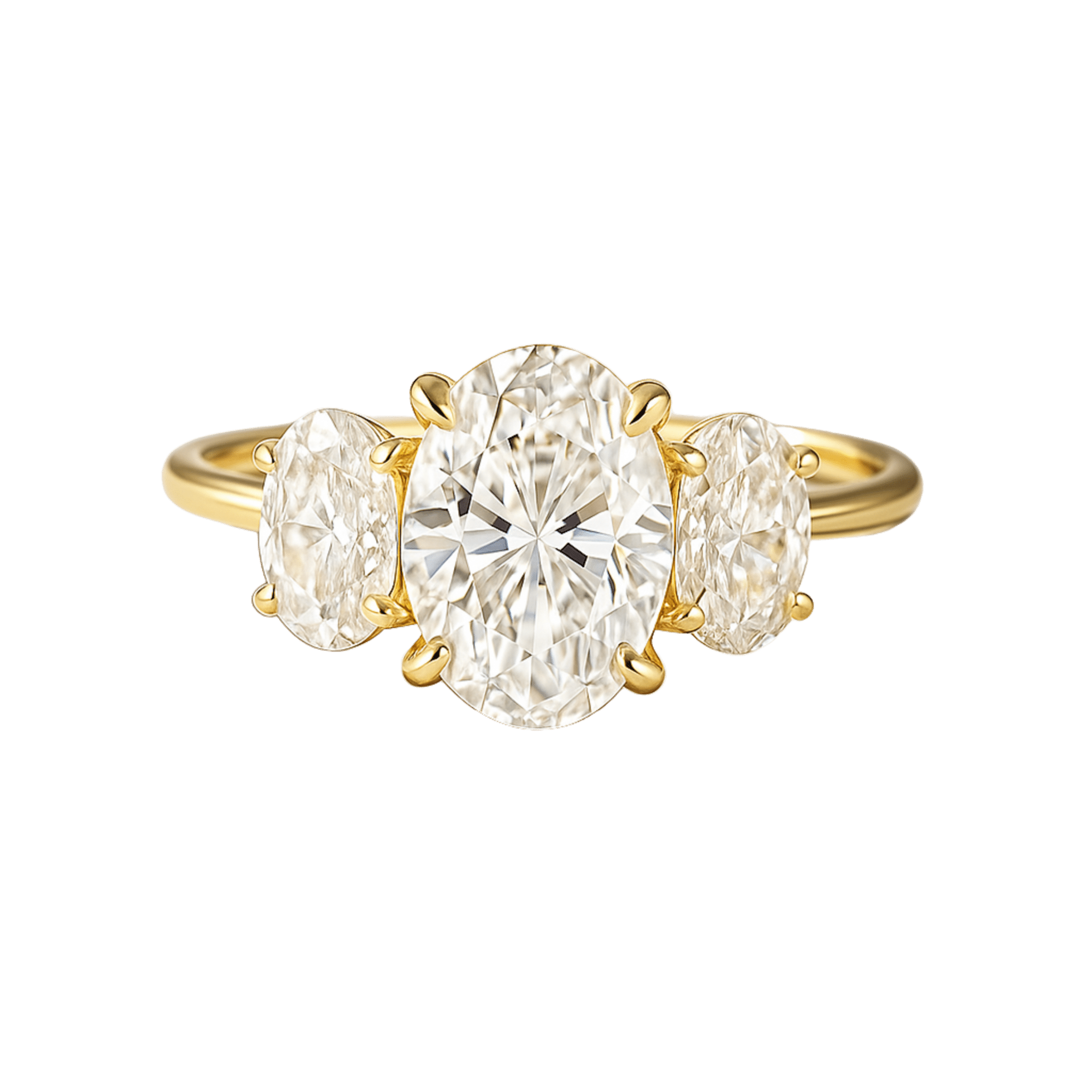 1.00 Carat Oval Cut Lab Grown Diamond Engagement Ring in 14K Gold - Mivaan Fine Jewelry