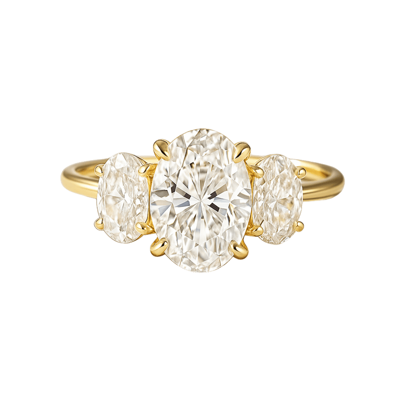 1.00 Carat Oval Cut Lab Grown Diamond Engagement Ring in 14K Gold - Mivaan Fine Jewelry