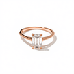 1.25 Carat Emerald Cut Lab Grown Diamond Solitaire Ring in Solid Gold - Mivaan Fine Jewelry