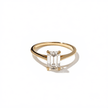 1.25 Carat Emerald Cut Lab Grown Diamond Solitaire Ring in Solid Gold - Mivaan Fine Jewelry