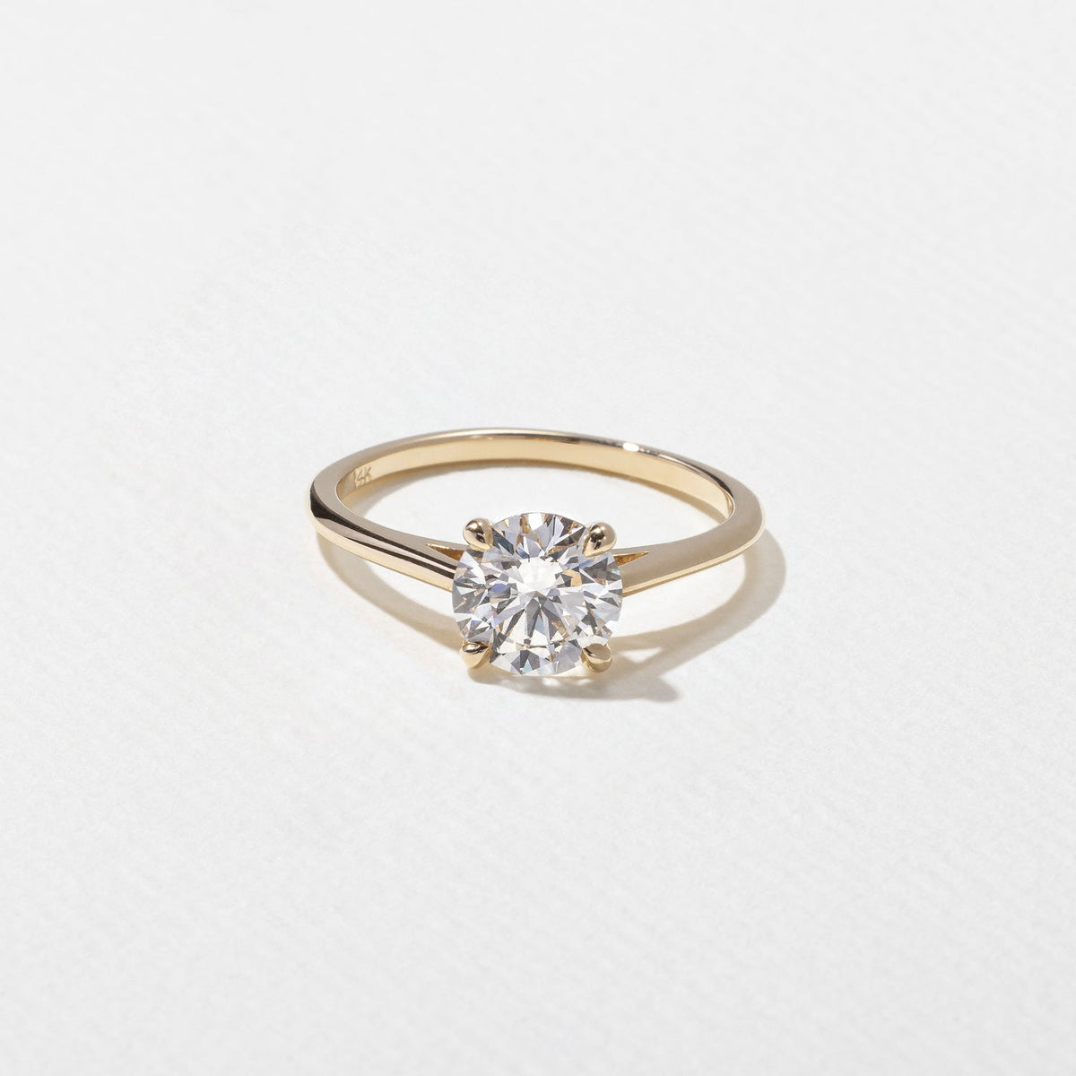 1.25 Carat Round Cut Lab Grown Diamond Solitaire Ring in Solid Gold - Mivaan Fine Jewelry