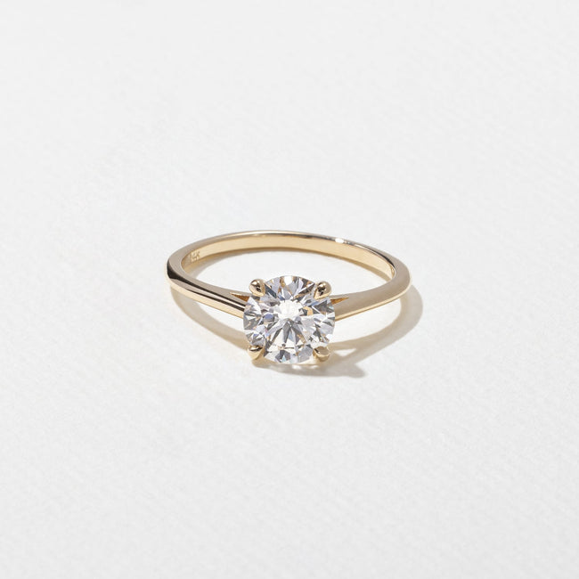 1.25 Carat Round Cut Lab Grown Diamond Solitaire Ring in Solid Gold - Mivaan Fine Jewelry