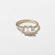 1.30 Carat Emerald Lab Diamond Three Stone Ring in Solid Gold - Mivaan Fine Jewelry