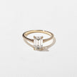 1.35 Carat Emerald Cut Lab Grown Diamond Solitaire Ring in Solid Gold - Mivaan Fine Jewelry