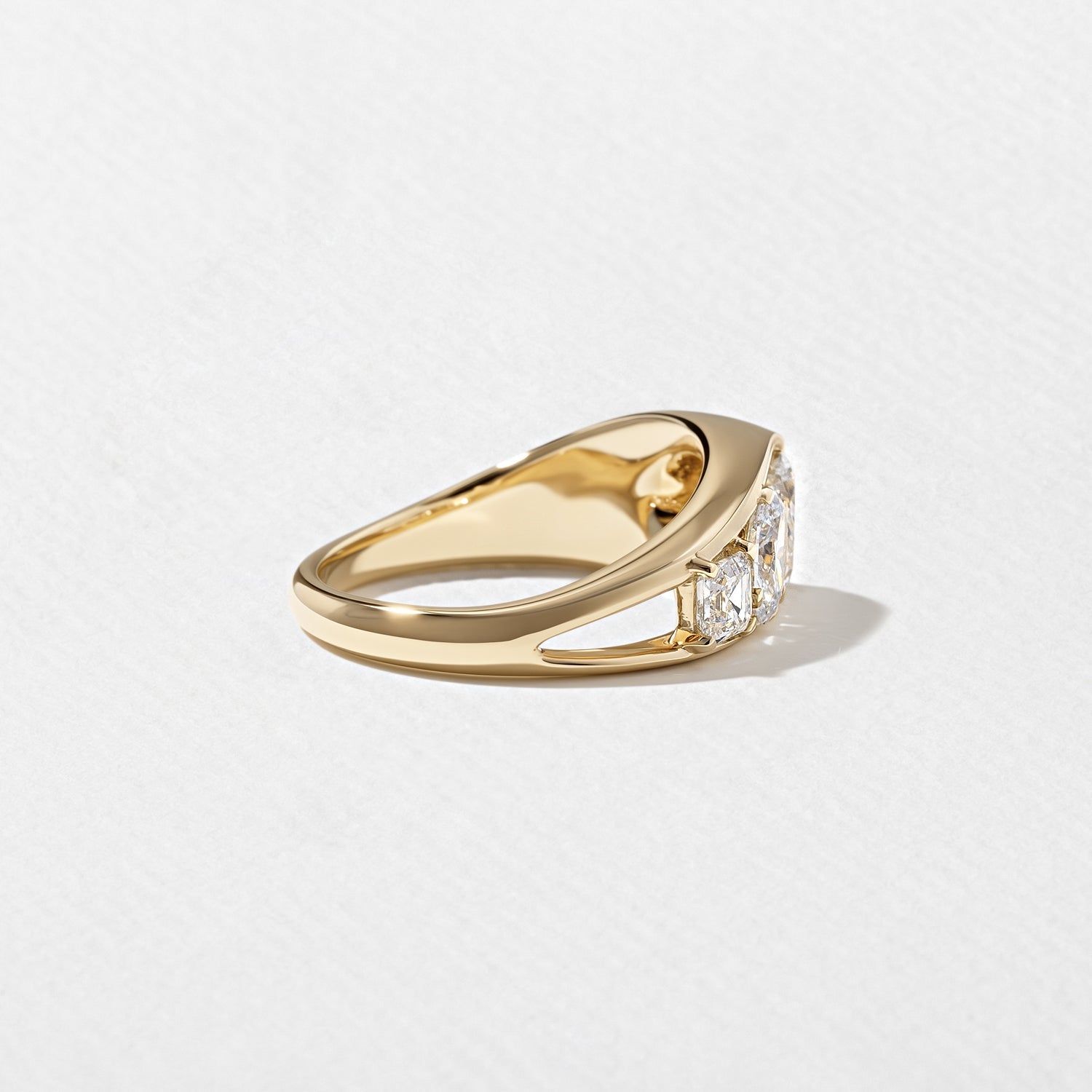 1.40 Carat Pear Cut Lab Diamond Three Stone Ring - Mivaan Fine Jewelry