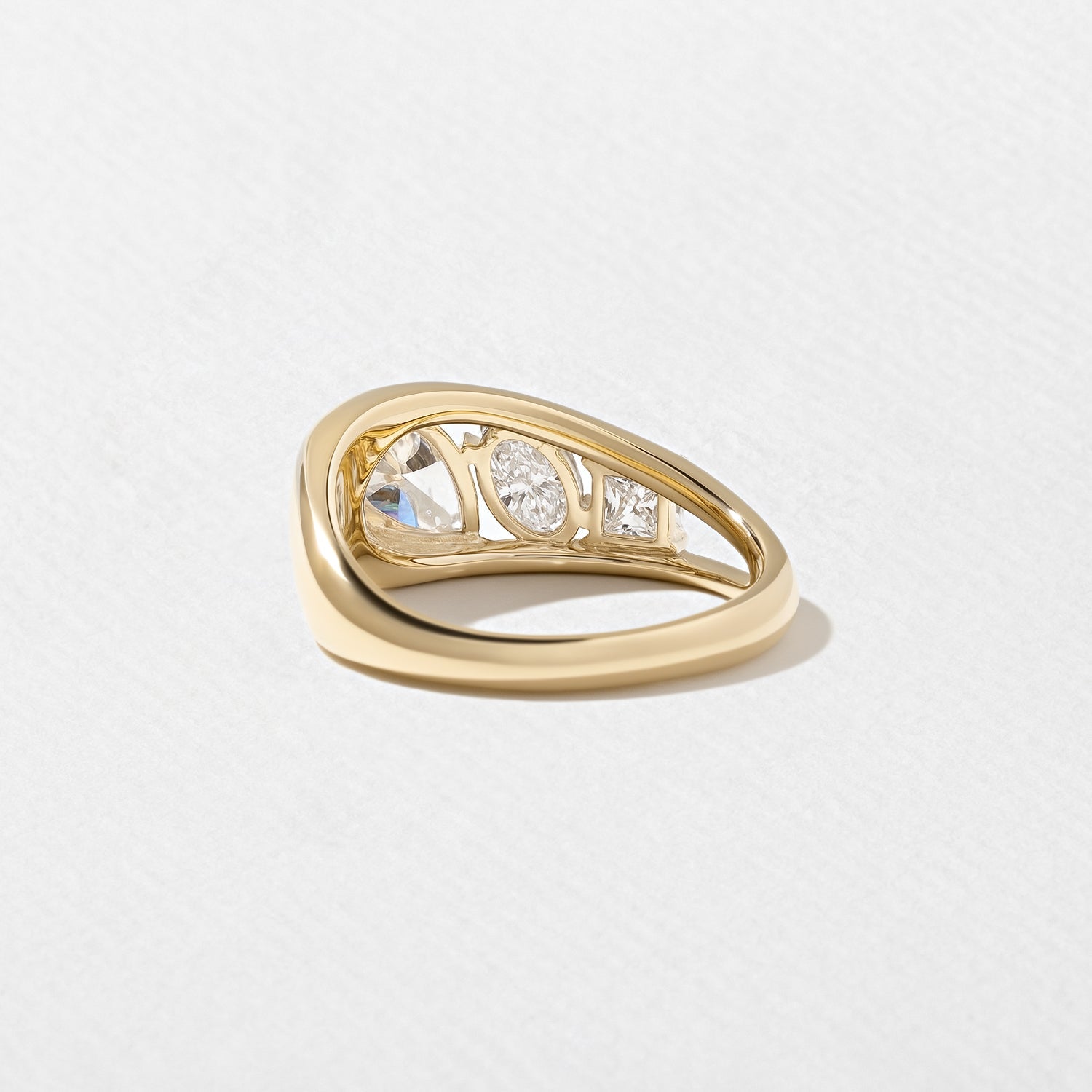1.40 Carat Pear Cut Lab Diamond Three Stone Ring - Mivaan Fine Jewelry