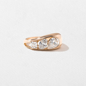 1.40 Carat Pear Cut Lab Diamond Three Stone Ring - Mivaan Fine Jewelry