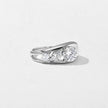 1.40 Carat Round, Pear & Asscher Cut Lab Grown Diamond Three Stone Ring - Mivaan Fine Jewelry