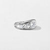 1.40 Carat Round, Pear & Asscher Cut Lab Grown Diamond Three Stone Band - Mivaan Fine Jewelry
