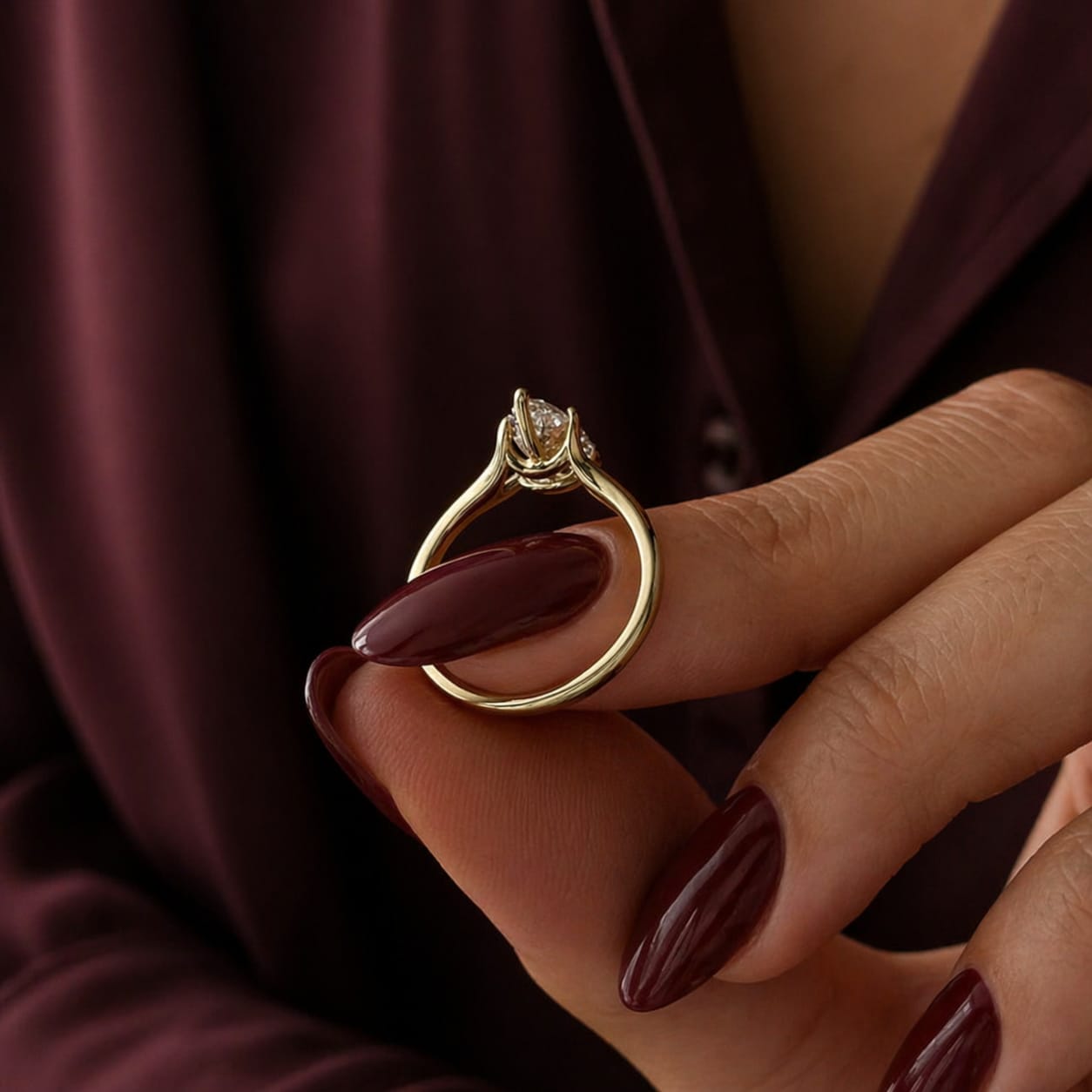1.5 Carat Marquise Lab Grown Diamond Split Shank Solitaire Ring - Mivaan Fine Jewelry