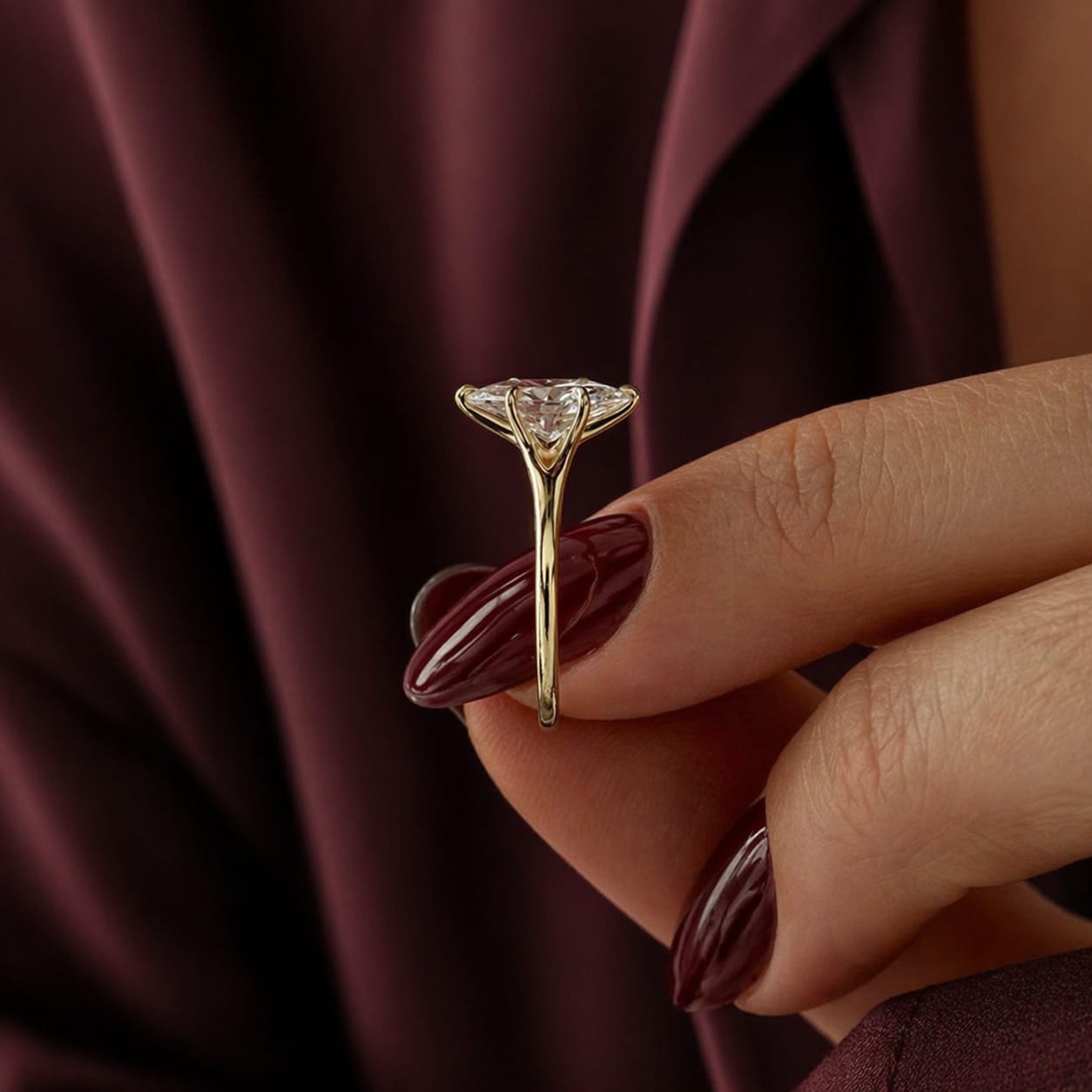 1.5 Carat Marquise Lab Grown Diamond Split Shank Solitaire Ring - Mivaan Fine Jewelry
