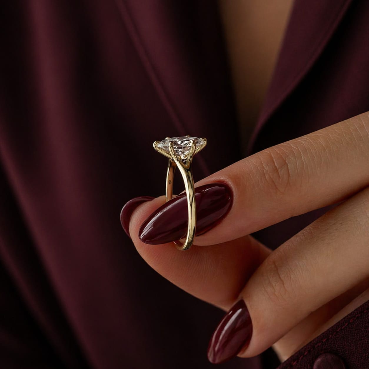 1.5 Carat Marquise Lab Grown Diamond Split Shank Solitaire Ring - Mivaan Fine Jewelry