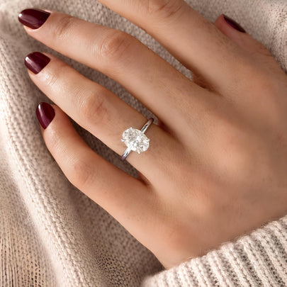 1.5 Carat Oval Cut Lab Grown Diamond Engagement Ring - Mivaan Fine Jewelry