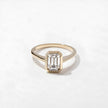 1.50 Carat Emerald Cut Lab Grown Diamond Bezel Solitaire Ring in Solid Gold - Mivaan Fine Jewelry