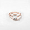 1.50 Carat Emerald Cut Lab Grown Diamond Bezel Solitaire Ring in Solid Gold - Mivaan Fine Jewelry