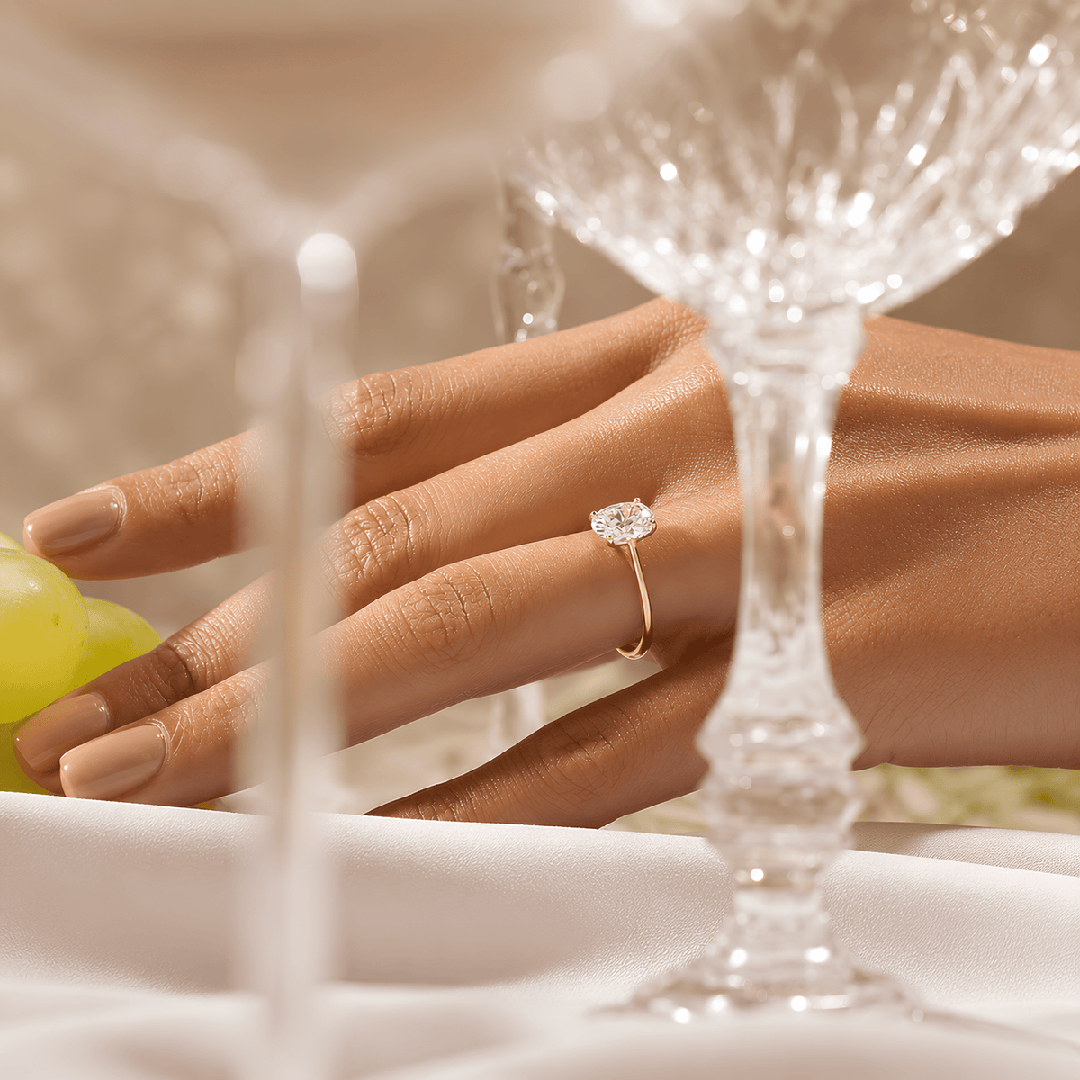 1.50 Carat Oval Cut Lab Grown Diamond Solitaire Ring in Solid Gold - Mivaan Fine Jewelry