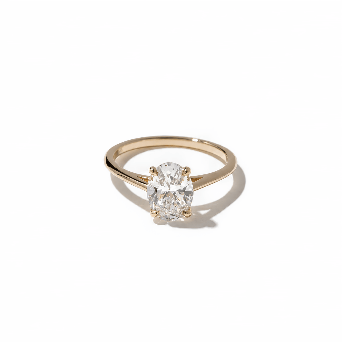 1.50 Carat Oval Cut Lab Grown Diamond Solitaire Ring in Solid Gold - Mivaan Fine Jewelry