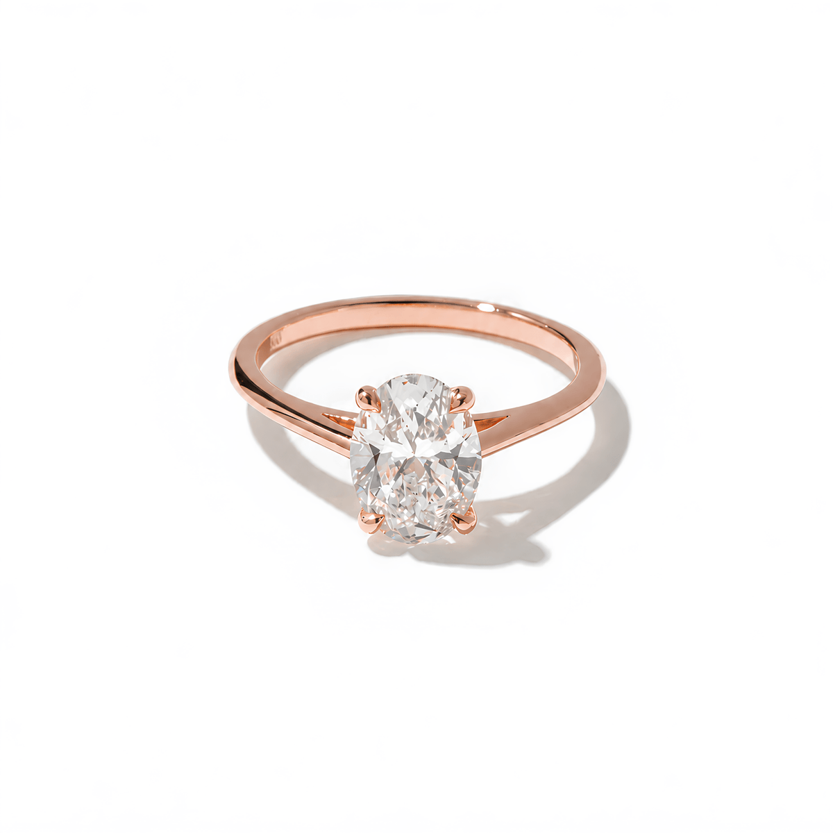 1.50 Carat Oval Cut Lab Grown Diamond Solitaire Ring in Solid Gold - Mivaan Fine Jewelry