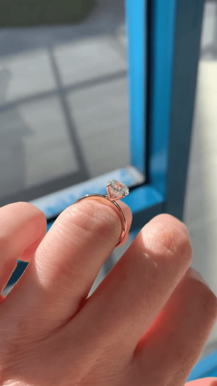 1.50 Carat Round Cut Hidden Halo Minimalist Diamond Engagement Ring - Mivaan Fine Jewelry