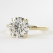 1.50 Carat Round Cut Hidden Halo Minimalist Diamond Engagement Ring - Mivaan Fine Jewelry