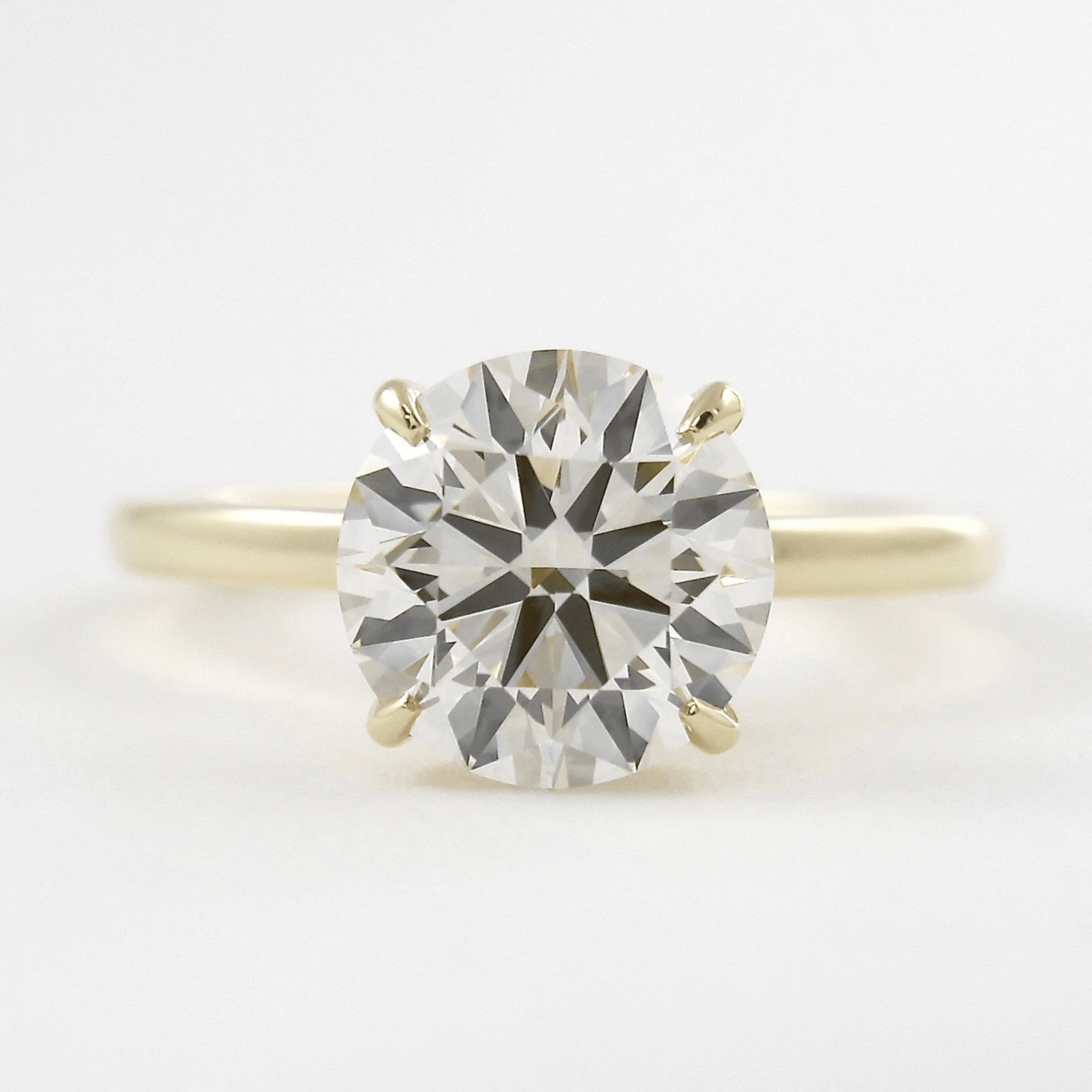 1.50 Carat Round Cut Hidden Halo Minimalist Diamond Engagement Ring - Mivaan Fine Jewelry