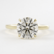 1.50 Carat Round Cut Hidden Halo Minimalist Diamond Engagement Ring - Mivaan Fine Jewelry