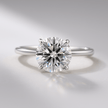 1.50 Carat Round Cut Hidden Halo Minimalist Diamond Engagement Ring - Mivaan Fine Jewelry