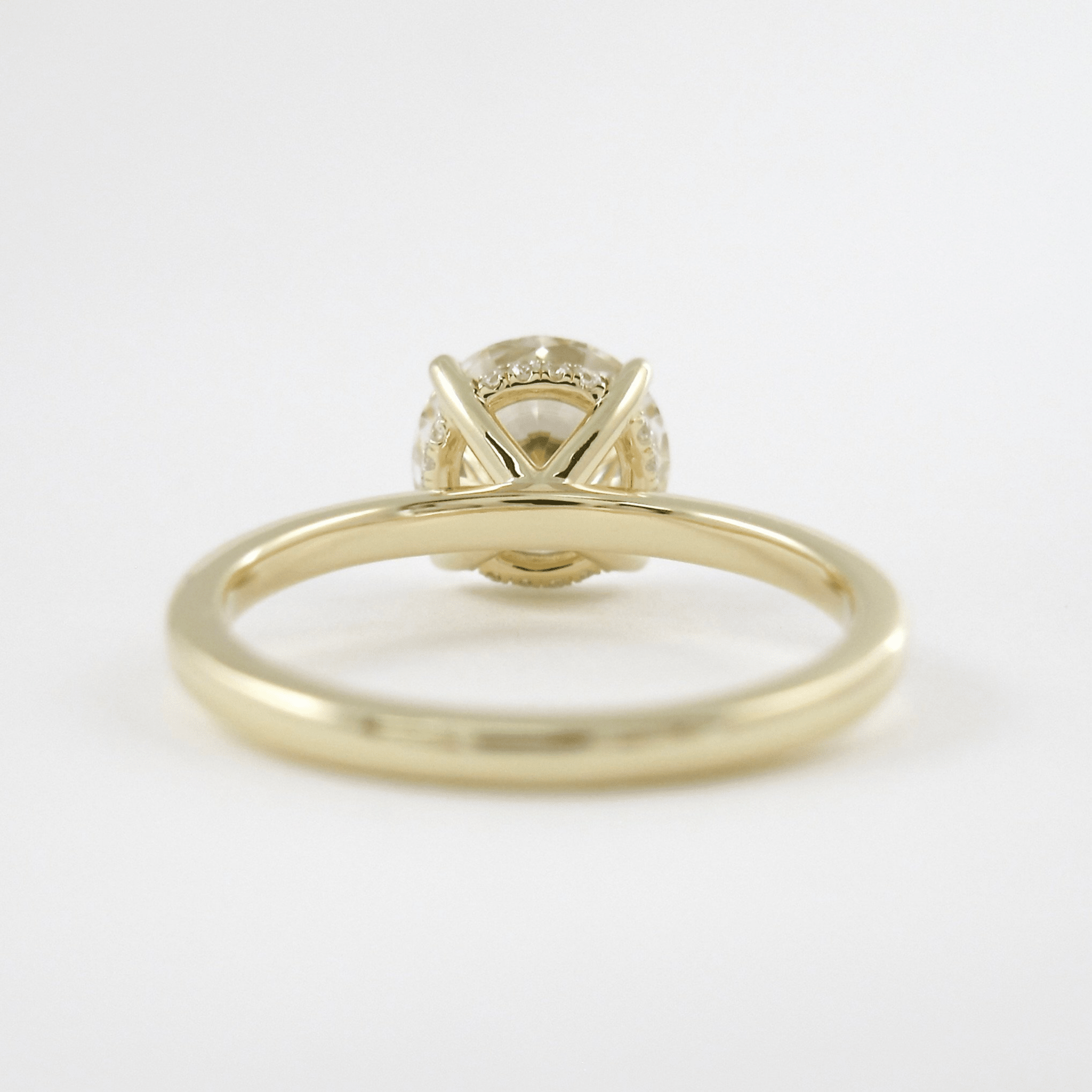 1.50 Carat Round Cut Hidden Halo Minimalist Diamond Engagement Ring - Mivaan Fine Jewelry