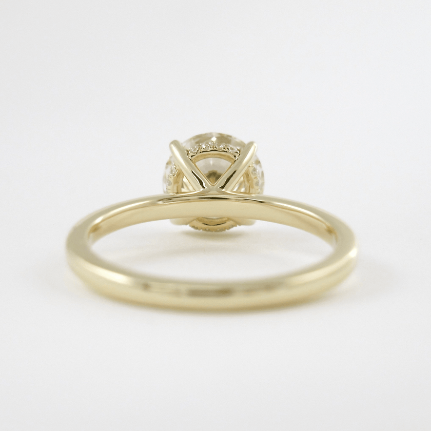 1.50 Carat Round Cut Hidden Halo Minimalist Diamond Engagement Ring - Mivaan Fine Jewelry
