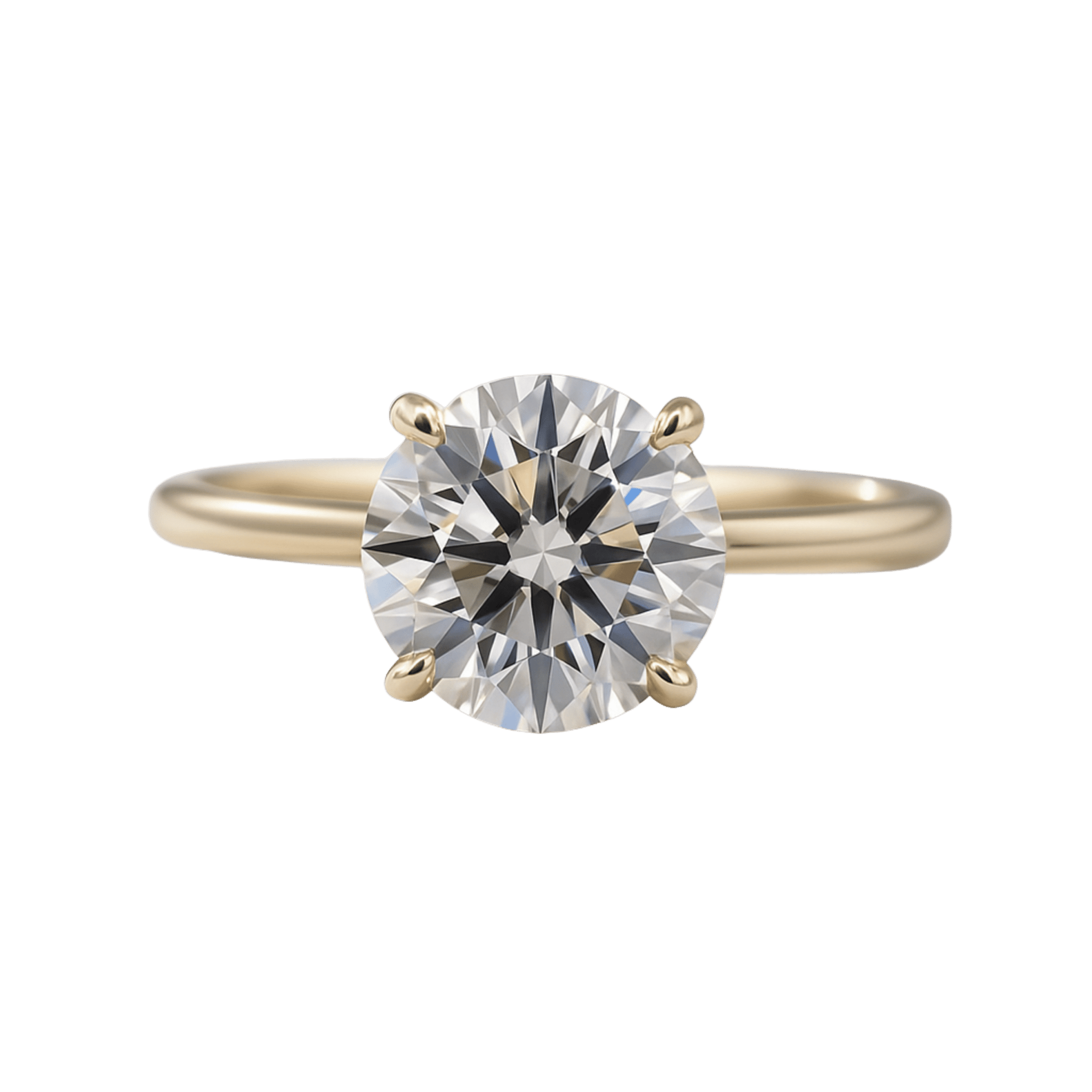 1.50 Carat Round Cut Hidden Halo Minimalist Diamond Engagement Ring - Mivaan Fine Jewelry