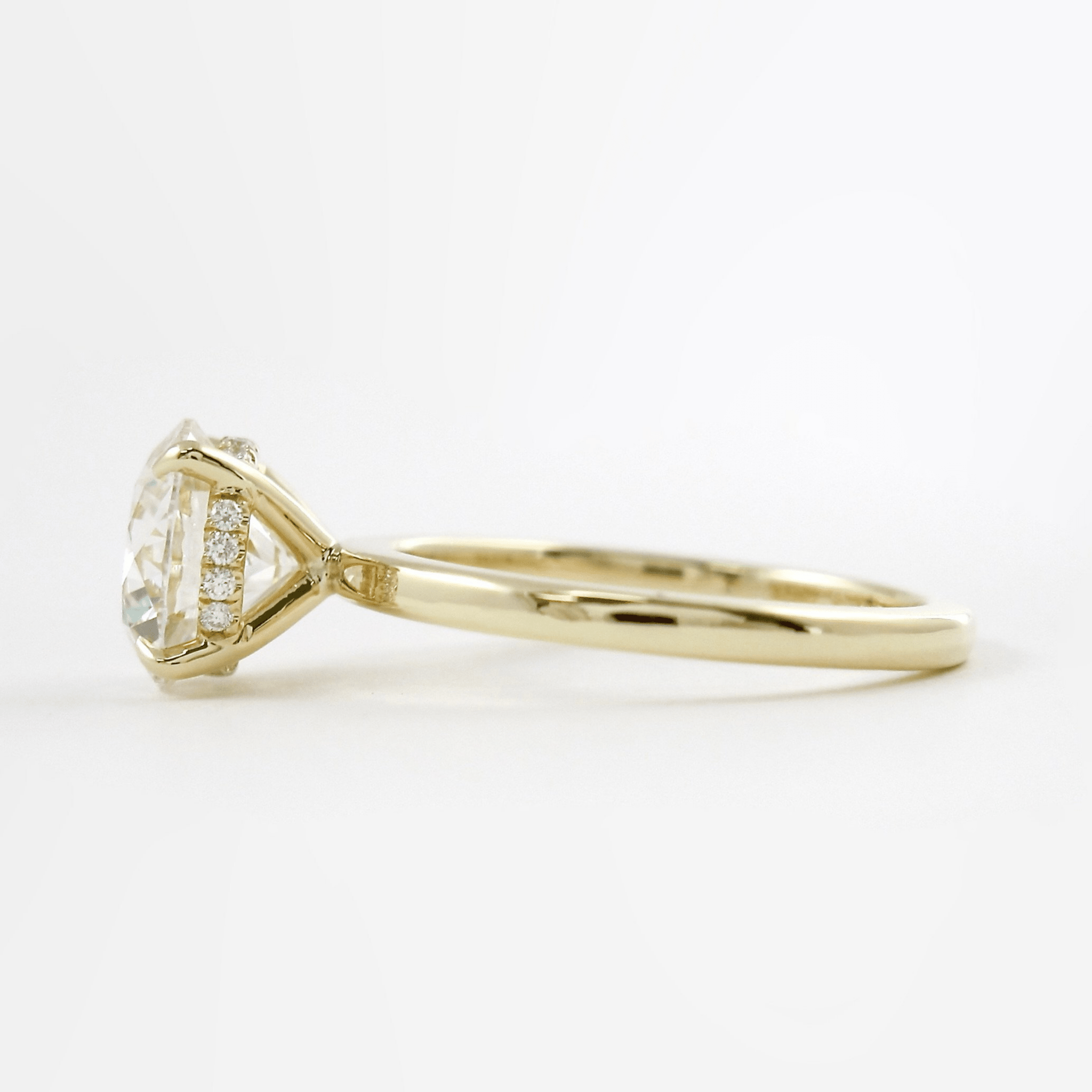 1.50 Carat Round Cut Hidden Halo Minimalist Diamond Engagement Ring - Mivaan Fine Jewelry