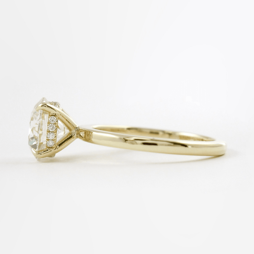 1.50 Carat Round Cut Hidden Halo Minimalist Diamond Engagement Ring - Mivaan Fine Jewelry