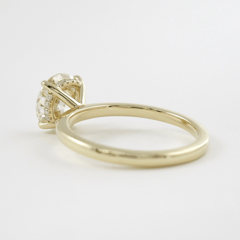 1.50 Carat Round Cut Hidden Halo Minimalist Diamond Engagement Ring - Mivaan Fine Jewelry