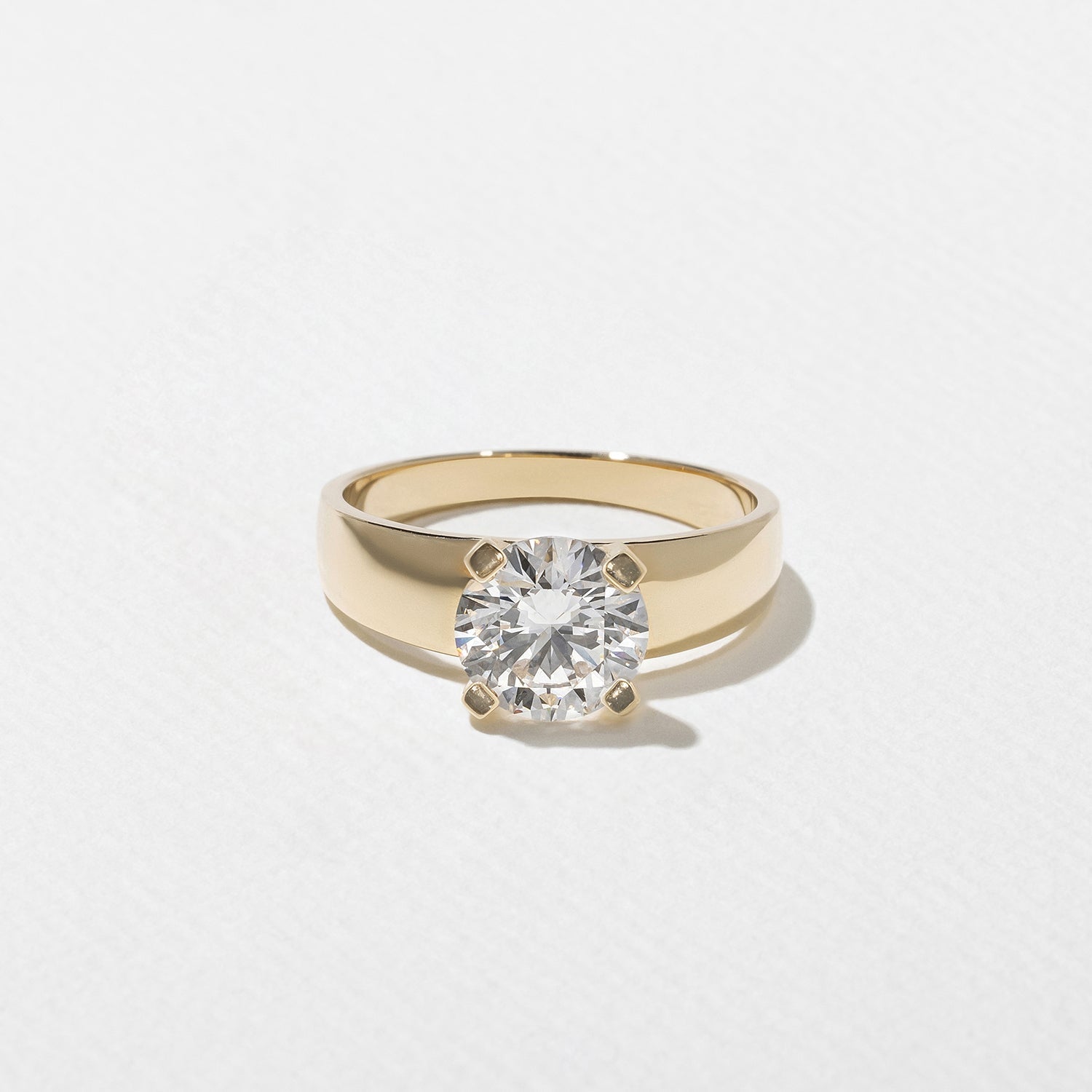 1.50 Carat Round Cut Lab Grown Diamond Engagement Ring in 18K Solid Gold - Mivaan Fine Jewelry