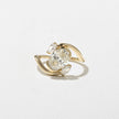 1.55 Carat Oval Cut Lab Diamond Ring in 14K Solid Gold with Pear Side Stones - Mivaan Fine Jewelry
