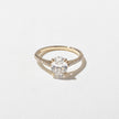 1.55 Carat Oval Cut Lab Grown Diamond Pavé Ring in Solid Gold - Mivaan Fine Jewelry