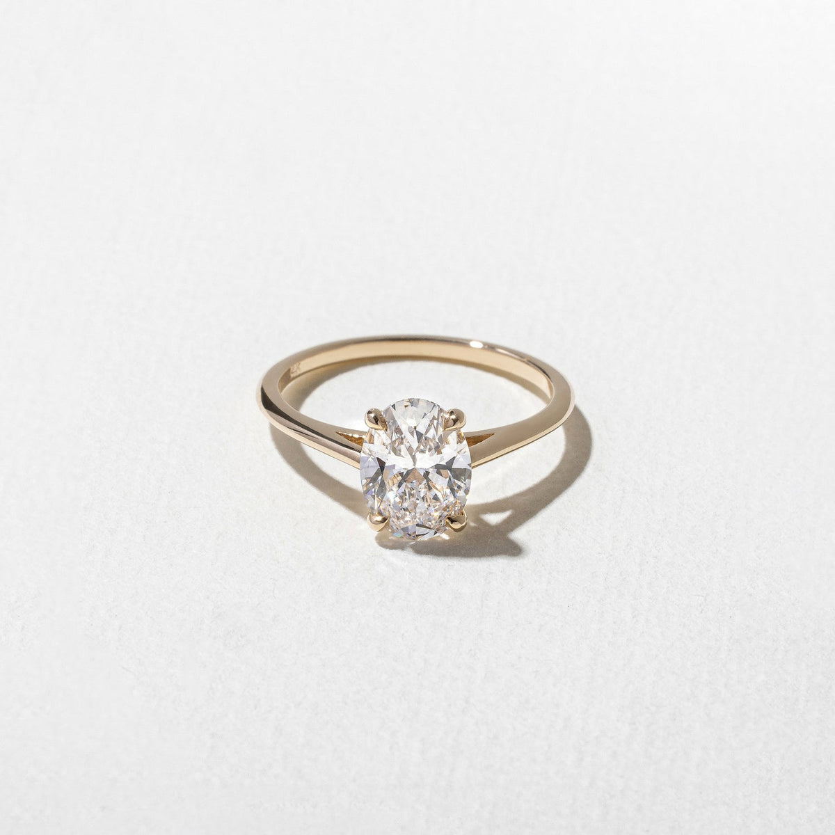 1.55 Carat Oval Cut Lab Grown Diamond Solitaire Ring in Solid Gold - Mivaan Fine Jewelry