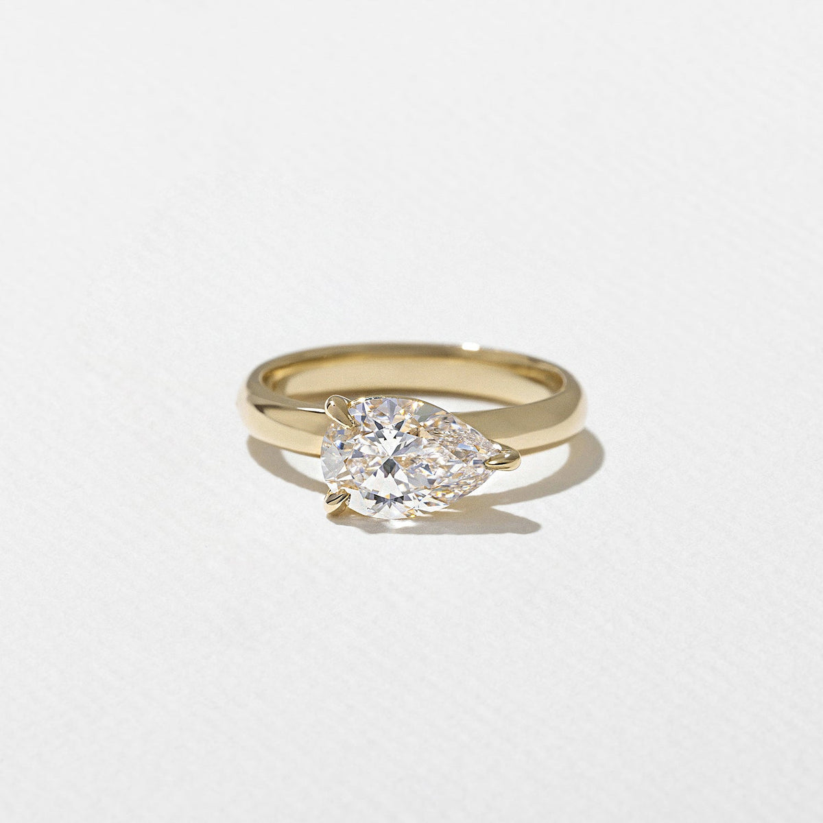 1.55 Carat Pear Cut Lab Grown Diamond Solitaire Ring in Solid Gold - Mivaan Fine Jewelry