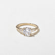 1.55 Carat Round Cut Lab Diamond Ring with Tapered Baguette Side Stones - Mivaan Fine Jewelry