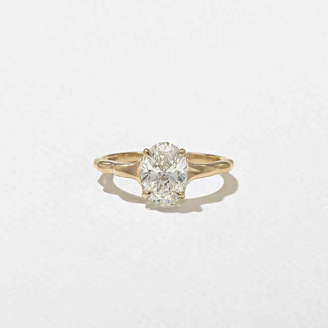 1.60 Carat Oval Cut Lab Grown Diamond Ring in 14K Solid Gold - Mivaan Fine Jewelry