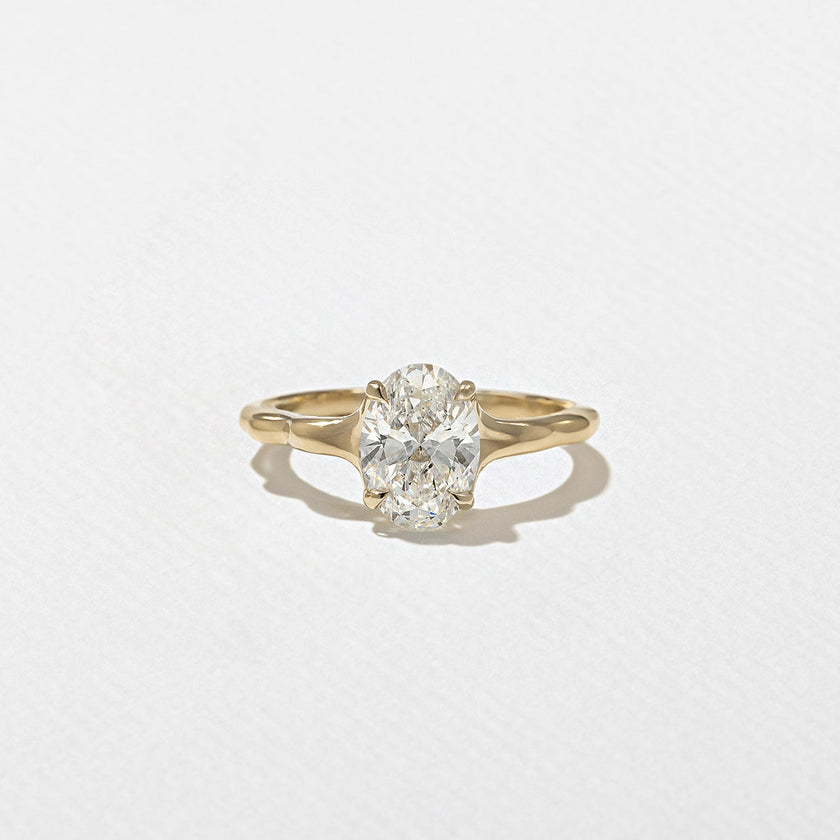 1.60 Carat Oval Cut Lab Grown Diamond Ring in 14K Solid Gold - Mivaan Fine Jewelry