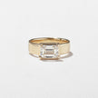 1.70 Carat Emerald Cut Lab Grown Diamond Wide Band Solitaire Ring - Mivaan Fine Jewelry