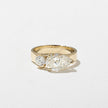 1.90 Carat Pear Cut Lab Diamond Toi et Moi Ring with Round Side Stone - Mivaan Fine Jewelry