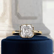 2 Carat Asscher Cut Lab Grown Diamond 4 Prong Set Ring for Women - Mivaan Fine Jewelry