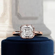2 Carat Asscher Cut Lab Grown Diamond 4 Prong Set Ring for Women - Mivaan Fine Jewelry