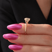 2 Carat Asscher Cut Lab Grown Diamond Bezel Set Ring 14K Solid Gold - Mivaan Fine Jewelry